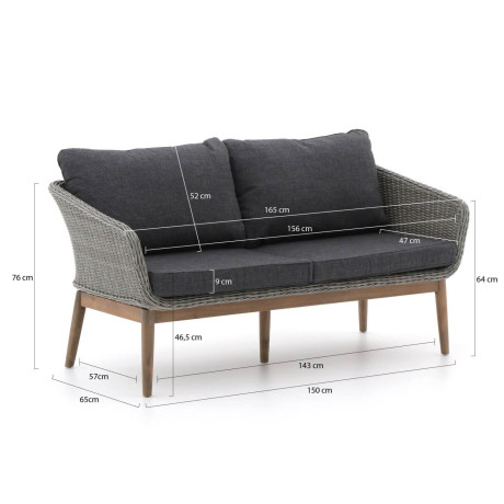 Intenso Borgetto lounge tuinbank 165cm - Laagste prijsgarantie! afbeelding2 - 1