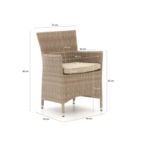 Intenso Borno/Fidenza 160cm dining tuinset 5-delig - Laagste prijsgarantie! afbeelding2 - 1
