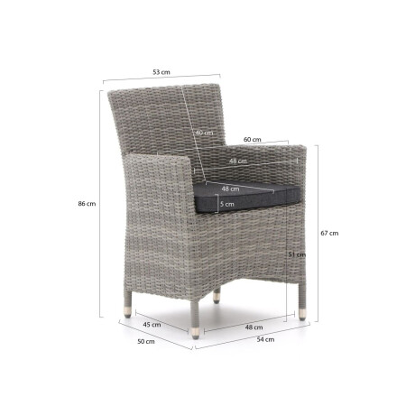 Intenso Borno/Fidenza 160cm dining tuinset 5-delig - Laagste prijsgarantie! afbeelding2 - 1