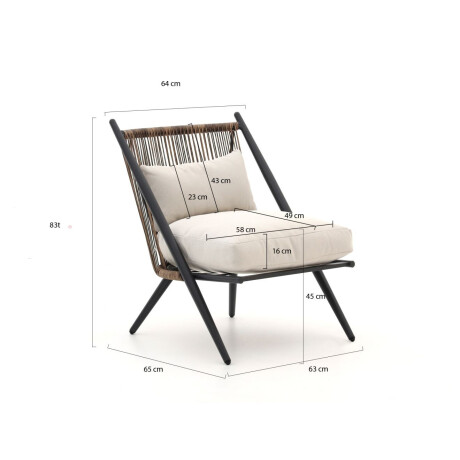 Intenso Brittoli/Tusa ø 42cm lounge balkonset 3-delig - Laagste prijsgarantie! afbeelding2 - 1