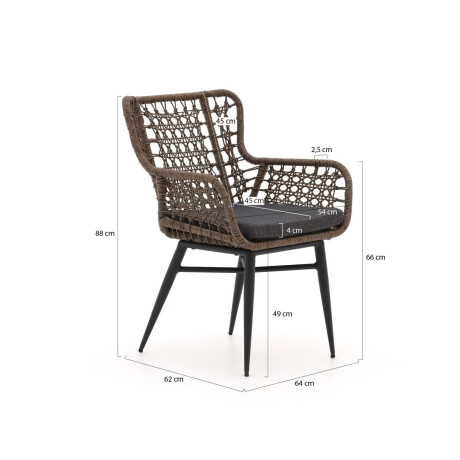 Intenso Busso/ROUGH-S 160cm dining tuinset 5-delig - Laagste prijsgarantie! afbeelding2 - 1