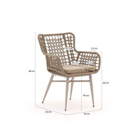 Intenso Busso/ROUGH-S 160cm dining tuinset 5-delig - Laagste prijsgarantie! afbeelding2 - 1