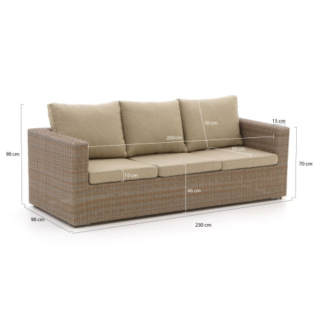 Intenso Carpino lounge tuinbank 3-zits 230cm - Laagste prijsgarantie! afbeelding2 - 1