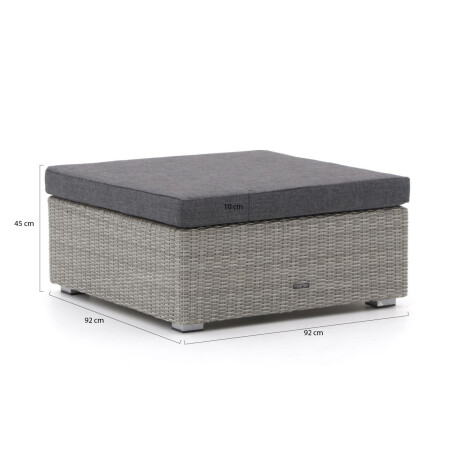 Intenso Carpino lounge voetenbank 92x92cm - Laagste prijsgarantie! afbeelding2 - 1