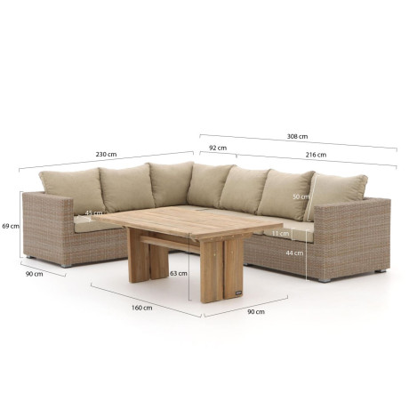 Intenso Carpino/ROUGH-L dining loungeset 3-delig links - Laagste prijsgarantie! afbeelding2 - 1