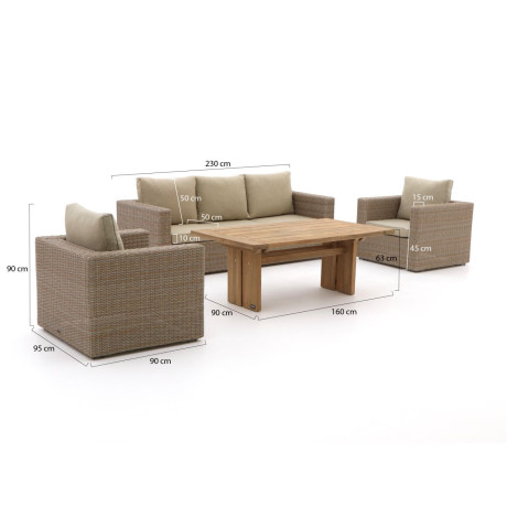 Intenso Carpino/ROUGH-L dining loungeset 4-delig - Laagste prijsgarantie! afbeelding2 - 1