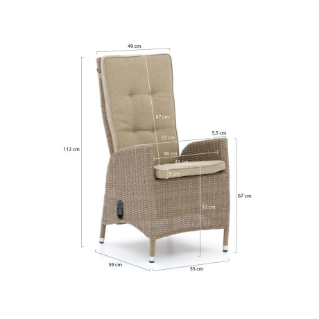 Intenso Fabrizi/ROUGH-X 240cm dining tuinset 7-delig verstelbaar - Laagste prijsgarantie! afbeelding2 - 1