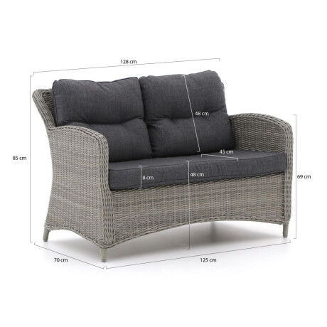 Intenso Leone lounge tuinbank 128cm - Laagste prijsgarantie! afbeelding2 - 1