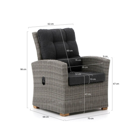 Intenso Mazzano/ROUGH-X 200cm lounge-dining tuinset 5-delig verstelbaar - Laagste prijsgarantie! afbeelding2 - 1