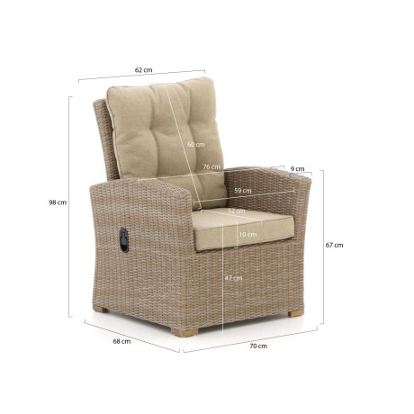 Intenso Mazzano/ROUGH-X 240cm lounge-dining tuinset 5-delig verstelbaar - Laagste prijsgarantie! afbeelding2 - 1