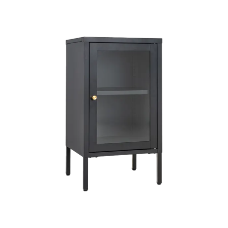 James cabinet metalen opbergkast zwart - 38 x 70 cm afbeelding2 - 1