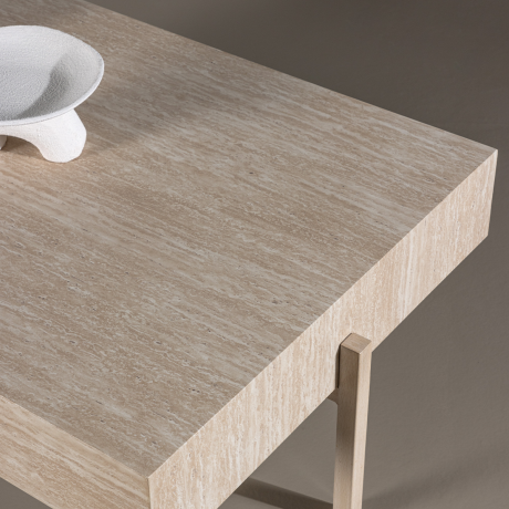 Josia houten salontafel beige - 162 x 82 cm afbeelding2 - 1