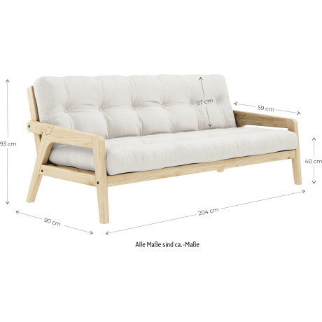 Karup Slaapbank Graf Met houtstructuur, incl. futonmatras, ligoppervlak 130x190 cm afbeelding2 - 1