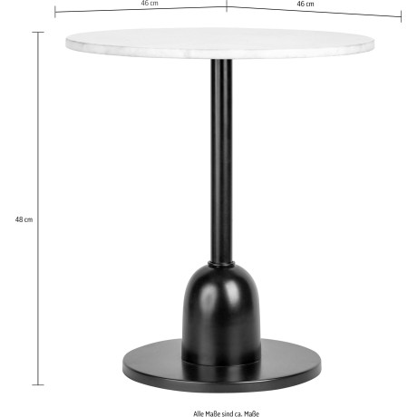 Kayoom Bijzettafel je Gordon 125 Industriële stijl, tafelblad van marmer, rond model (1 stuk) afbeelding2 - 1