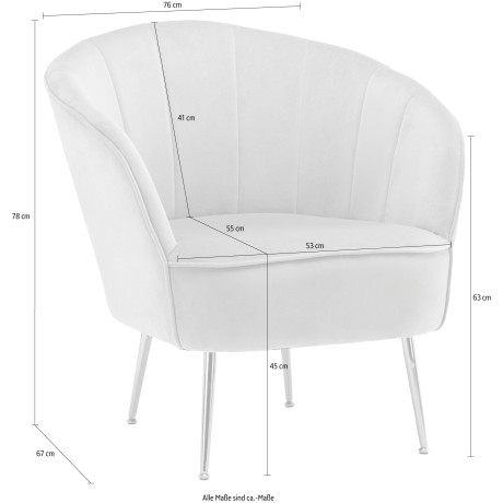 Kayoom Fauteuil Poola fluweelzacht, gestikt, gezellig, lage zithoogte van 79cm (1 stuk) afbeelding2 - 1