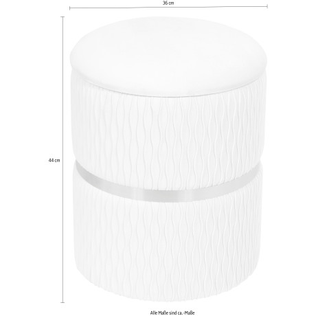 Kayoom Zithocker Milas stapelbaar, met opbergruimte, roestvrijstalen basis, kleurrijk en subtiel (set, 2 stuks) afbeelding2 - 1