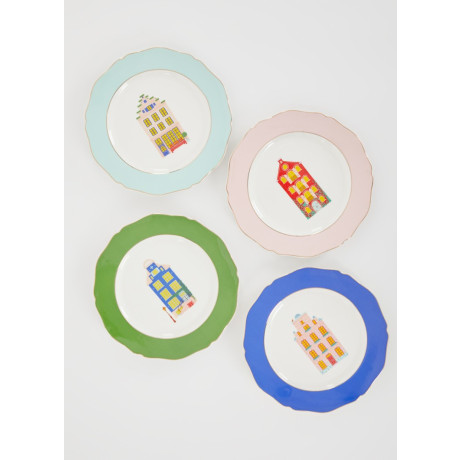 &Klevering Plate Canal ontbijtbord 21,5 cm set van 4 afbeelding2 - 1