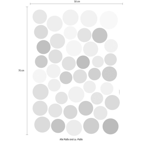 Komar Wandfolie Dots - afm. 50 x 70 cm afbeelding2 - 1