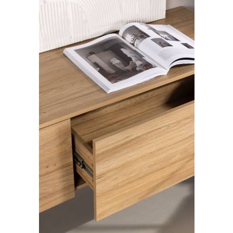 Leona houten dressoir naturel - 160 x 35 cm afbeelding2 - 1