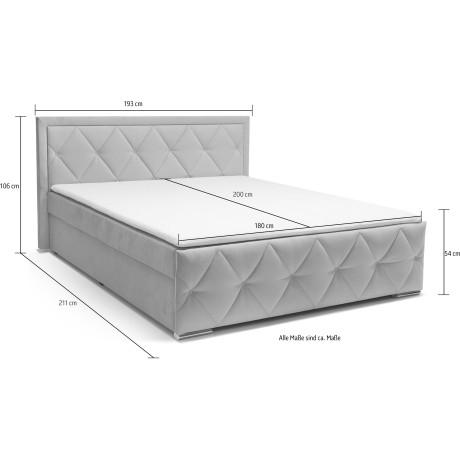 Leonique Boxspring 30e jubileummodel Alfie Optioneel met knoopstiksels of strassstenen, H2, H3 en H4 verkrijgbaar afbeelding2 - 1