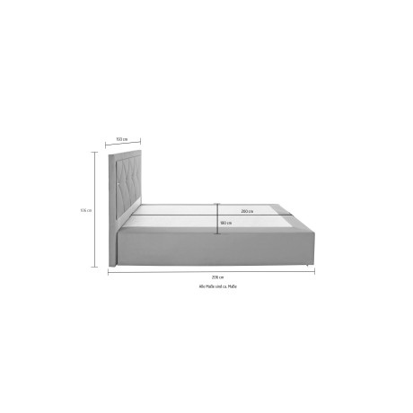 Leonique Boxspring Alfie, bestseller, optioneel met bedlade met strassteentjes in het hoofdbord, h2, h3 en h4 ter keuze afbeelding2 - 1