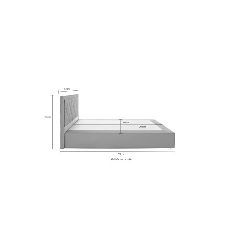 Leonique Boxspring Alfie, bestseller, optioneel met bedlade met strassteentjes in het hoofdbord, h2, h3 en h4 ter keuze afbeelding2 - 1