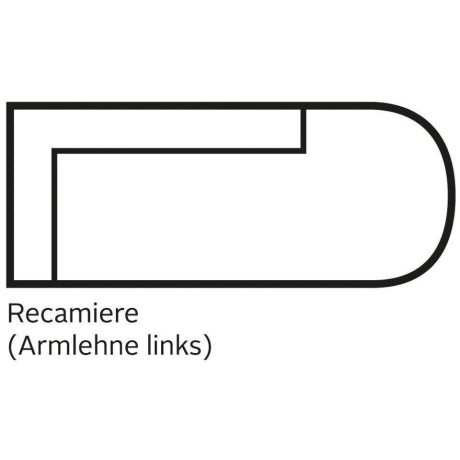 Leonique Récamier COZY met los kussen en metalen poten, armleuning naar keuze links of rechts afbeelding2 - 1