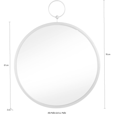 Leonique Sierspiegel Decoratieve spiegel, wandspiegel, rond, ø 61 cm, frame van metaal, goudkleur afbeelding2 - 1