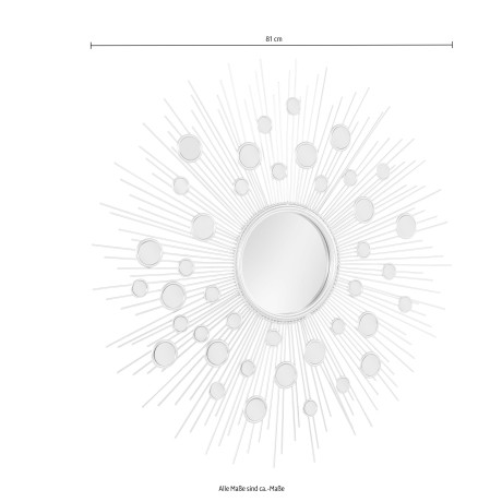 Leonique Sierspiegel Spiegel, zilver Wandspiegel, zon, rond, ø 81 cm, frame van metaal afbeelding2 - 1