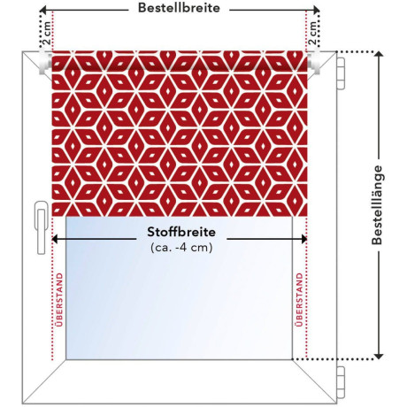 LICHTBLICK Rolgordijn met zijbediening Rolgordijn Klemmfix, zonder boren, ondoorzichtig, mol - multicolour (1 stuk) afbeelding2 - 1