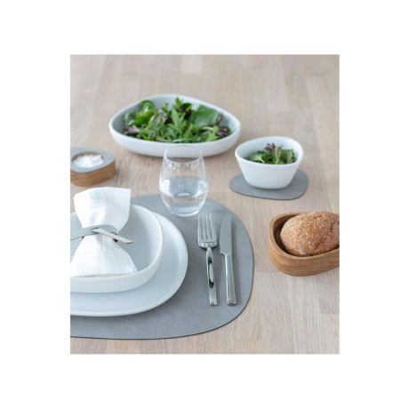 LIND DNA Giftset Curve L placemat en onderzetter van gerecycled leer set van 8 afbeelding2 - 1