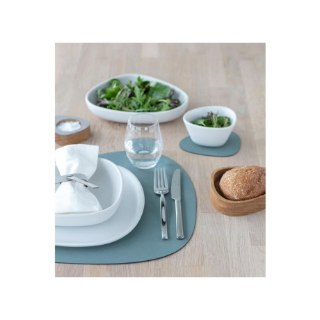 LIND DNA Giftset Curve L placemat en onderzetter van gerecycled leer set van 8 afbeelding2 - 1