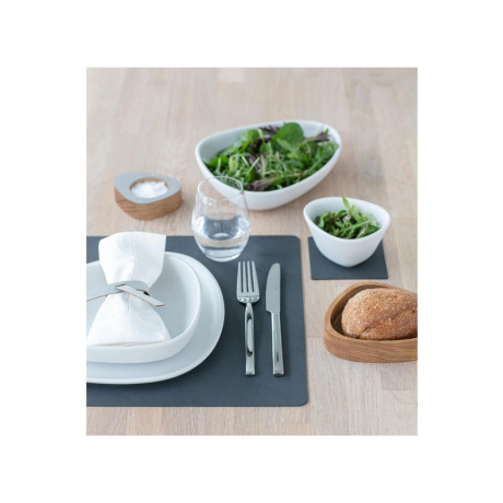 LIND DNA Giftset Square L placemat en onderzetter van gerecycled leer set van 8 afbeelding2 - 1