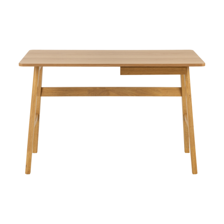 Lisanna houten bureau naturel - met lade - 120 x 60 cm afbeelding2 - 1