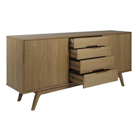 Toby houten dressoir naturel - 180 x 44 cm afbeelding2 - 1