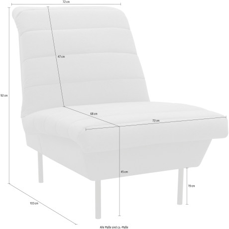 LOOKS BY WOLFGANG JOOP Fauteuil LOOKS IX Breedtestiksels, zonder armleuningen afbeelding2 - 1