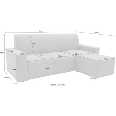 LOOKS BY WOLFGANG JOOP Hoekbank LOOKS X L-vorm Longchair individueel verwisselbaar afbeelding2 - 1