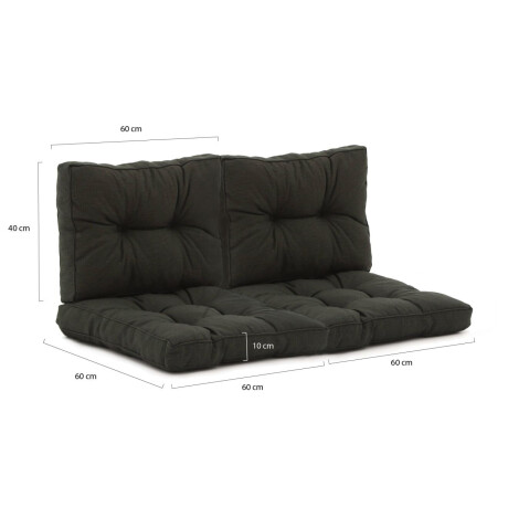 Madison Florance loungekussenset zit ca. 60x60cm rug ca. 60x40cm 4-delig - Laagste prijsgarantie! afbeelding2 - 1