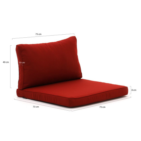 Madison loungekussenset luxe rug 73x40 cm zit 73x73 cm 2-delig - Laagste prijsgarantie! afbeelding2 - 1