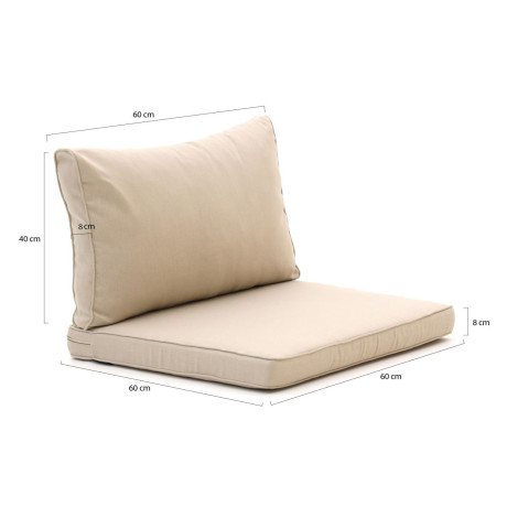 Madison loungekussenset luxe zit 60x60cm rug 60x40cm 2-delig - Laagste prijsgarantie! afbeelding2 - 1
