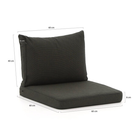 Madison loungekussenset luxe zit 60x60cm rug 60x40cm 2-delig - Laagste prijsgarantie! afbeelding2 - 1