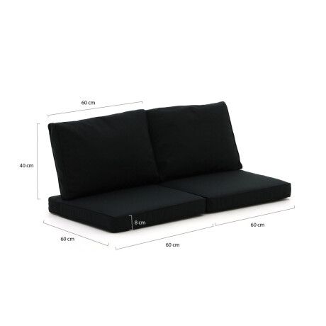 Madison loungekussenset luxe zit ca. 60x60cm rug ca. 60x40cm 4-delig - Laagste prijsgarantie! afbeelding2 - 1