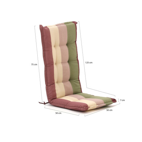 Madison tuinkussens hoge rug 125x50cm - Laagste prijsgarantie! afbeelding2 - 1