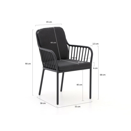 Manifesto Arasso/Ferrone ø 150cm dining tuinset 6-delig - Laagste prijsgarantie! afbeelding2 - 1