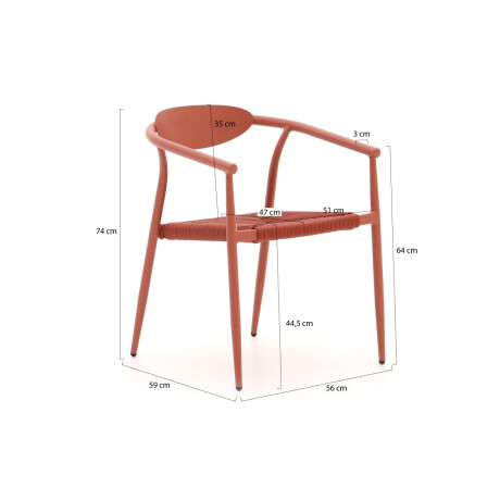 Manifesto Cavone/ROUGH-K 160cm dining tuinset 5-delig stapelbaar - Laagste prijsgarantie! afbeelding2 - 1