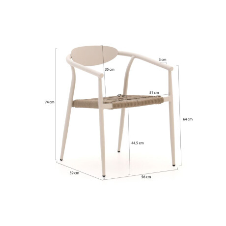 Manifesto Cavone/Sora 220cm dining tuinset 7-delig stapelbaar - Laagste prijsgarantie! afbeelding2 - 1