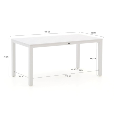 Manifesto Menzano dining tuintafel 160x90x75cm - Laagste prijsgarantie! afbeelding2 - 1