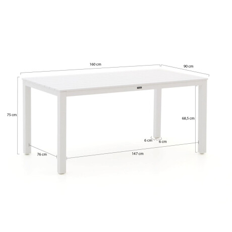Manifesto Menzano dining tuintafel 160x90x75cm - Laagste prijsgarantie! afbeelding2 - 1