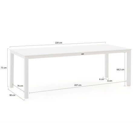 Manifesto Menzano dining tuintafel 220x90x75cm - Laagste prijsgarantie! afbeelding2 - 1