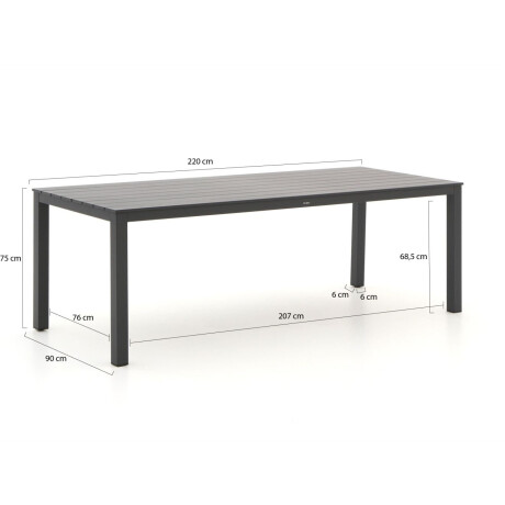 Manifesto Menzano dining tuintafel 220x90x75cm - Laagste prijsgarantie! afbeelding2 - 1